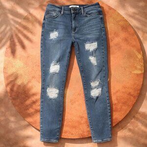 PacSun High Rise Jegging Jeans Distressed Size 25